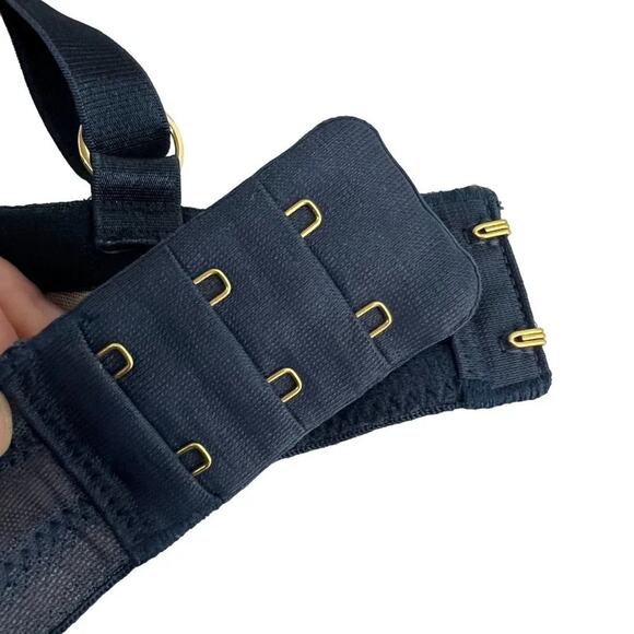 ThirdLove Eyelash Lace Demi Bra Darkest Teal 40D - Picture 6 of 8